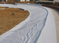 Geotextile is a synthetic fiber with water permeability.